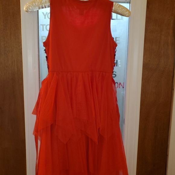 Girls Red sequin and tulle dress - Picture 4 of 6